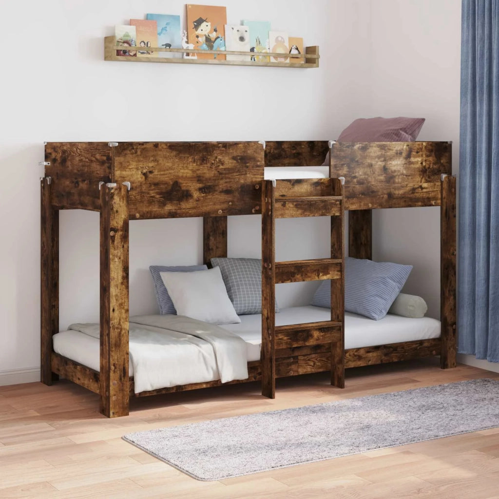 Letto a Castello per Bambini Rovere fumé 75 x 190 cm 3410543