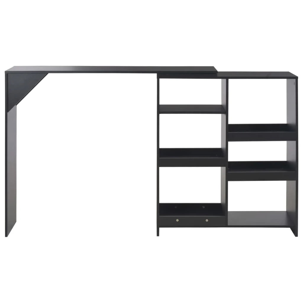 Tavolo alto da bar/bistrot con ripiano rimovibile nero 138 cm 0902049