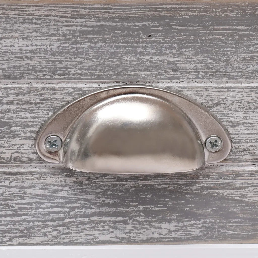 Tavolino Laterale Grigio 40x40x40 cm in Legno di Paulownia 284066