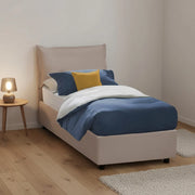 Anitza, Letto Singolo Contenitore Made in Italy, Grigio Tortora