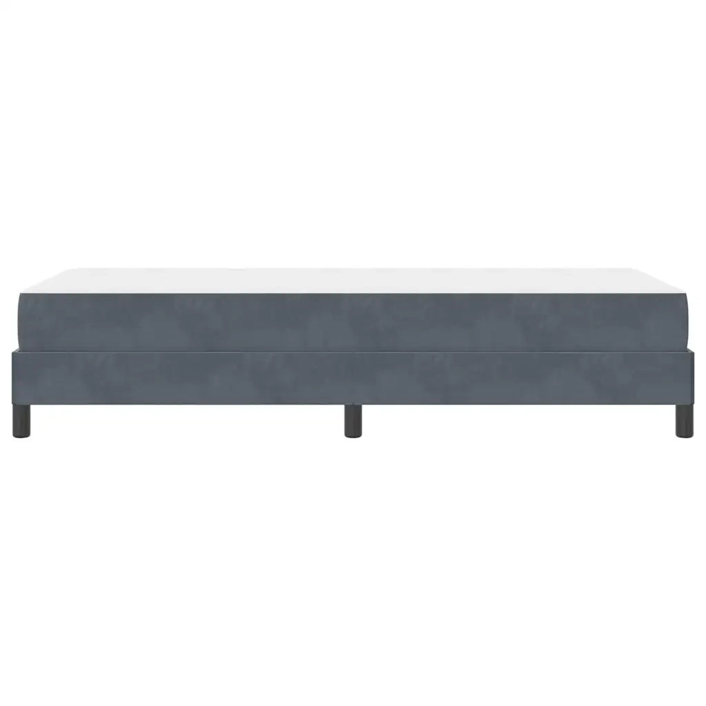vidaXL Letto box spring con materasso Grigio scuro 90 x 190 cm Velluto