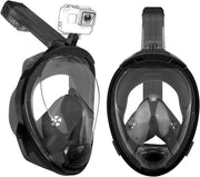 Maschera da snorkeling per adulti - vista panoramica 180°, anti-condensazione e impermeabile - compatibile con fotocamere sportive per snorkeling