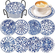 Set di Coasters per Fai da Te con 8 Set di Fai da Te con Supporto per Adulti, Decorazione con Diamanti 5D, Fai da Te Creativo per Adulti per Tazze, Vasi, Candele