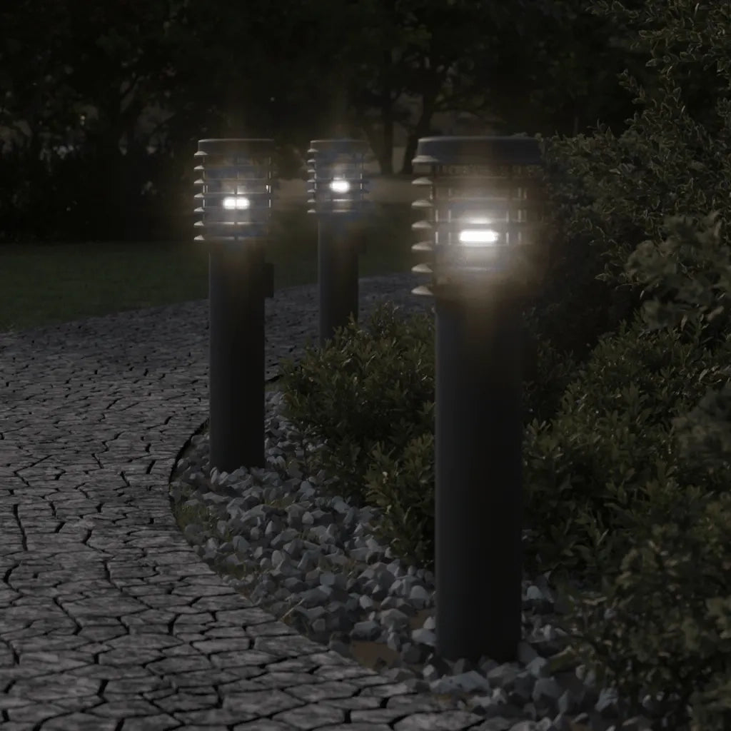 Lampada da Terra per Esterni con Presa Nera 60 cm Acciaio CFW4914294