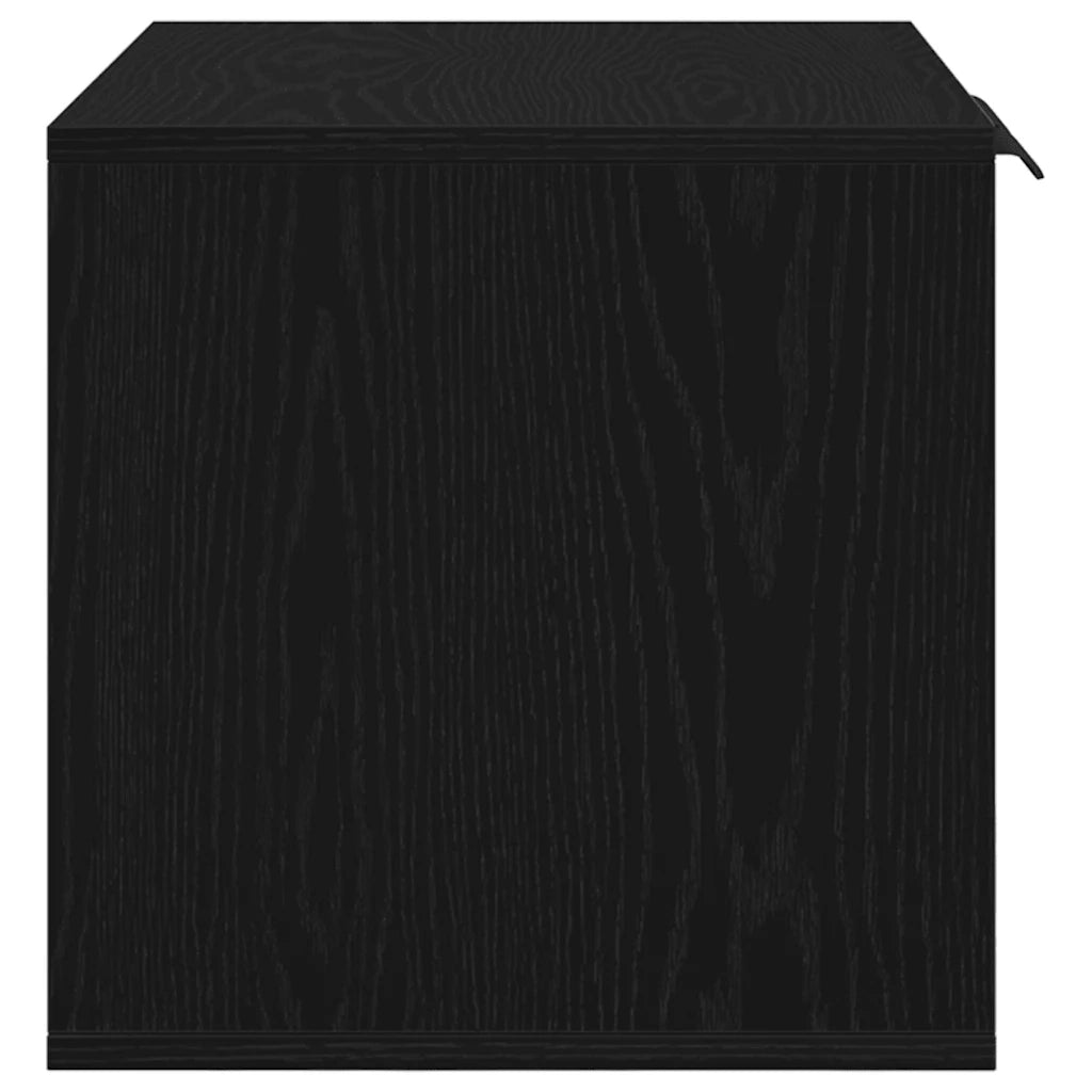 Lettiera per gatti in rovere nero 60x40x40 cm in legno ingegnerizzato 865986