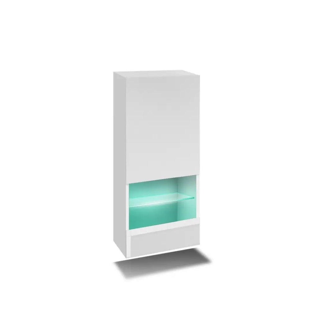 Mobile da salotto bianco collezione CEPTO 37x91cm, 1 porta, 2 ripiani, 2 nicchie.