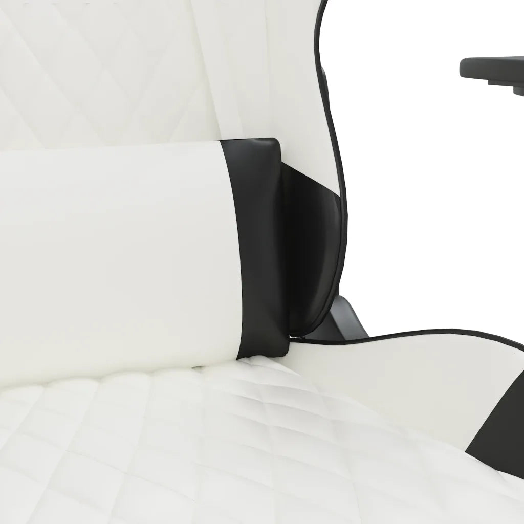 Sedia da Gaming Bianco e Nero in Similpelle 3143762