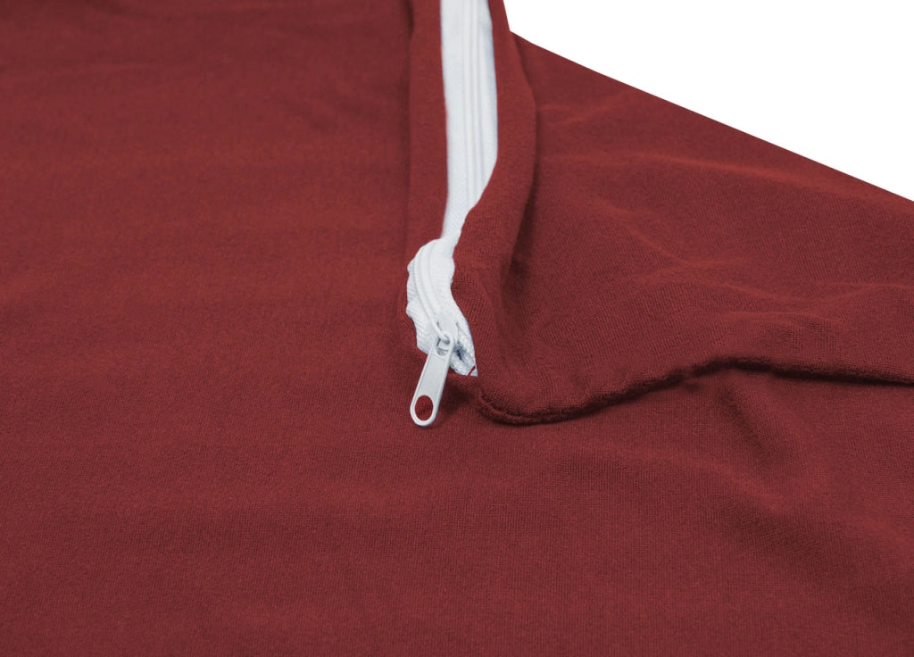 Copridivano Antimacchia Elasticizzato Penisola Componibile Tinta Unita Modello Perfetto - 3 Posti - Bordeaux