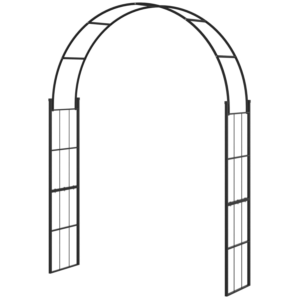 Archetto da Giardino in Metallo ¨C zephmum ¨C Nero 157x40x223cm