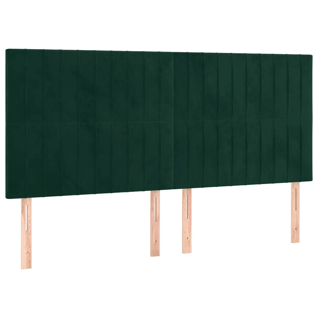 Testiera Verde Scuro 160x5x118/128 cm Velluto 3116627