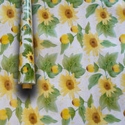 ***MEGA STOCK*** Rotolo da 20 metri (H140cm) di Tovaglia PVC telata cerata Per Casa, Sagre, Pizzerie GIRASOLI CON VERDE
