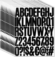 Set di Lettere in Vinile da 600 pezzi - Adesivi Self-Adesivi - Numeri Idrorepellenti - Simboli Speciali - Dimensione 5 cm - Facili da Rimuovere