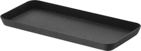 Cassa di archiviazione L, nero, acciaio, design minimalista, 22 x 10 x 1,5 cm (LxBxH)