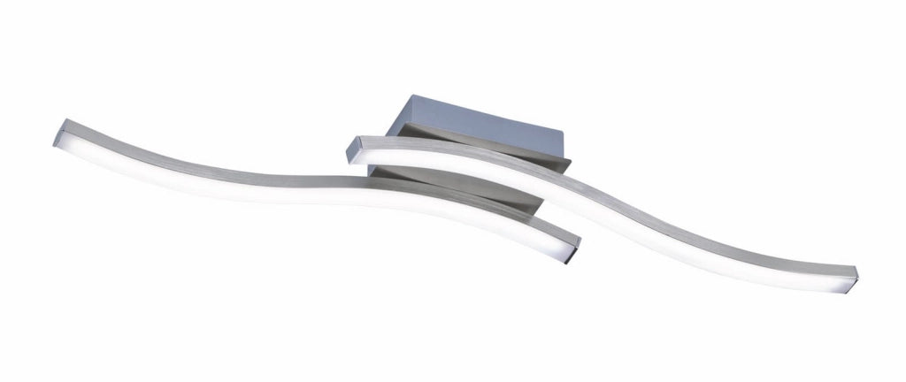 Plafoniera moderna ROUTE LED 5W 3000K argento 56cm