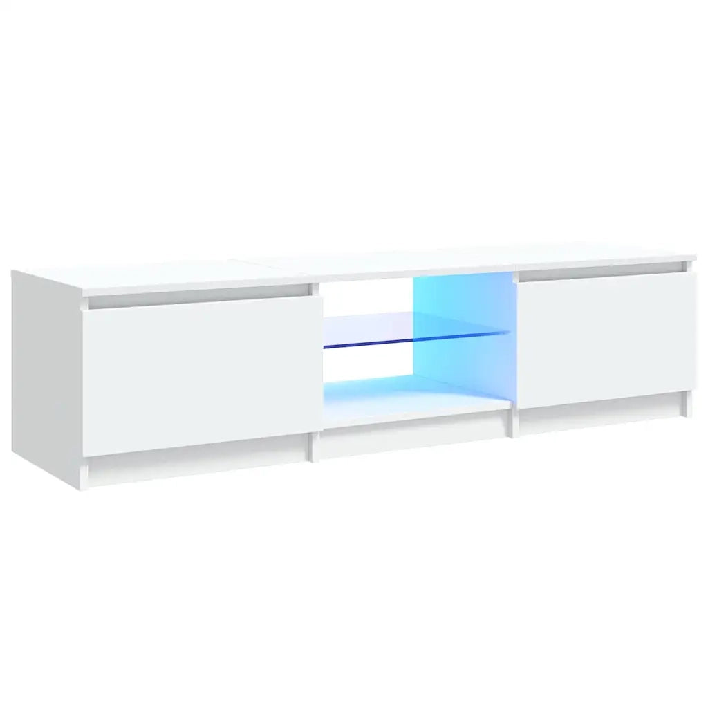 Mobile Porta TV con Luci LED Bianco 140x40x36 cm 804292