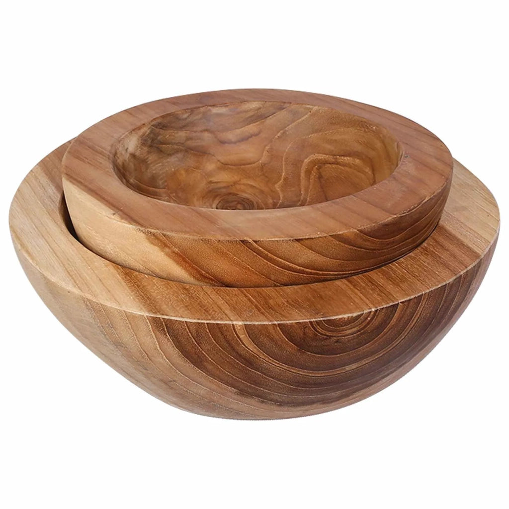 Portafrutta JEPARA 2 pz Marrone Teak Legno di teak solido 42010344