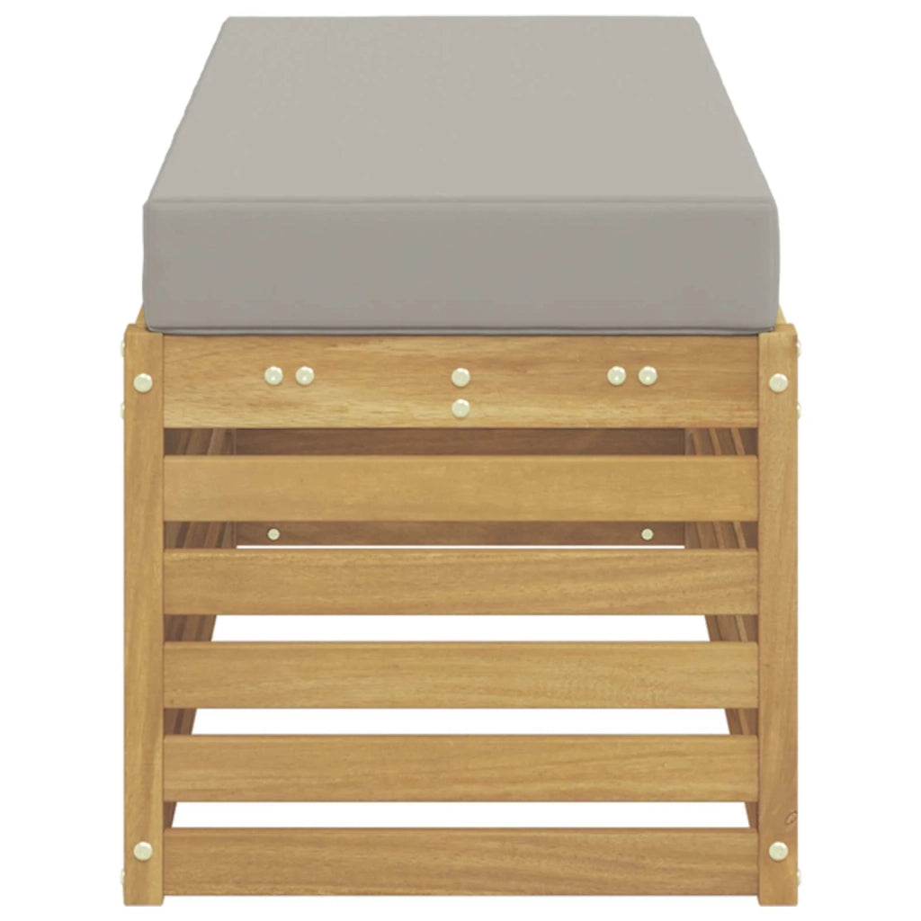 Panca da esterno con cuscino Bianco 115 x 43 x 45 cm