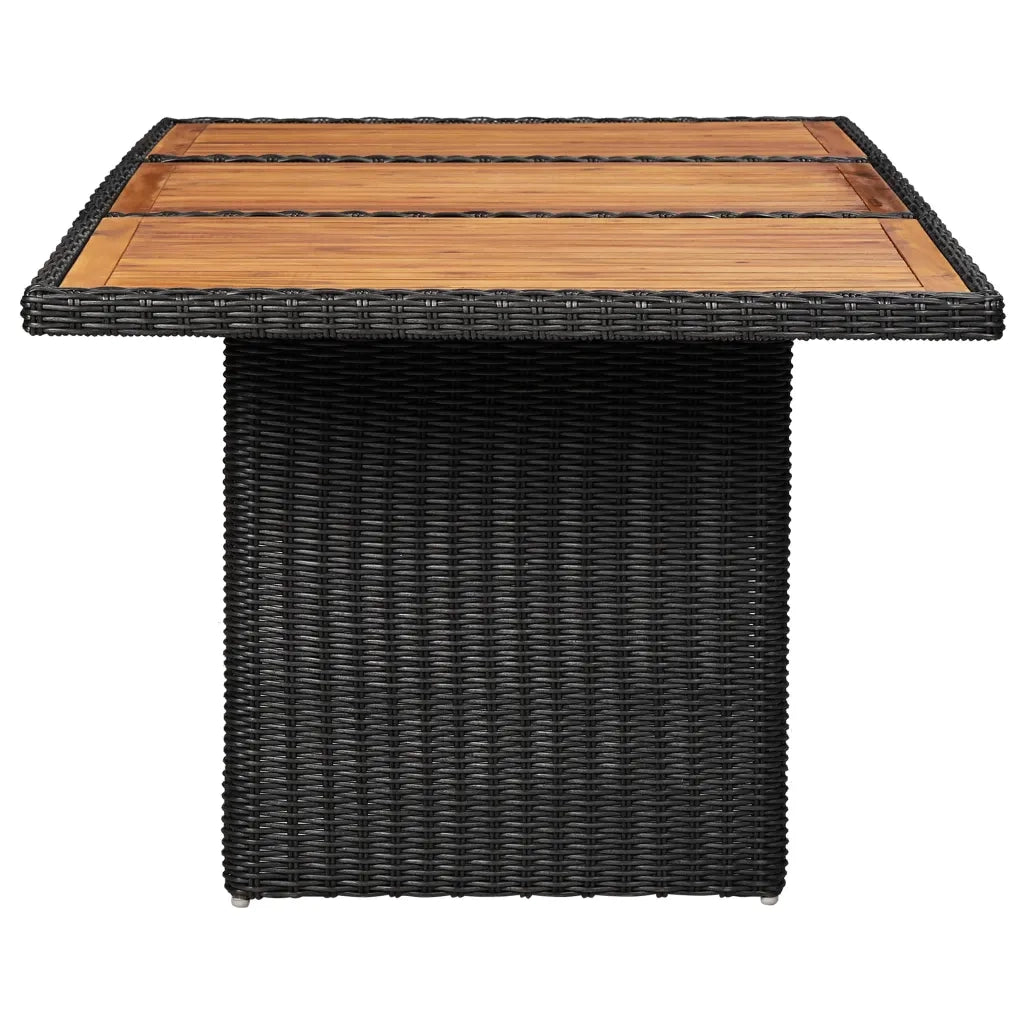Tavolo da Giardino Nero 200x100x74 cm in Polyrattan 310144