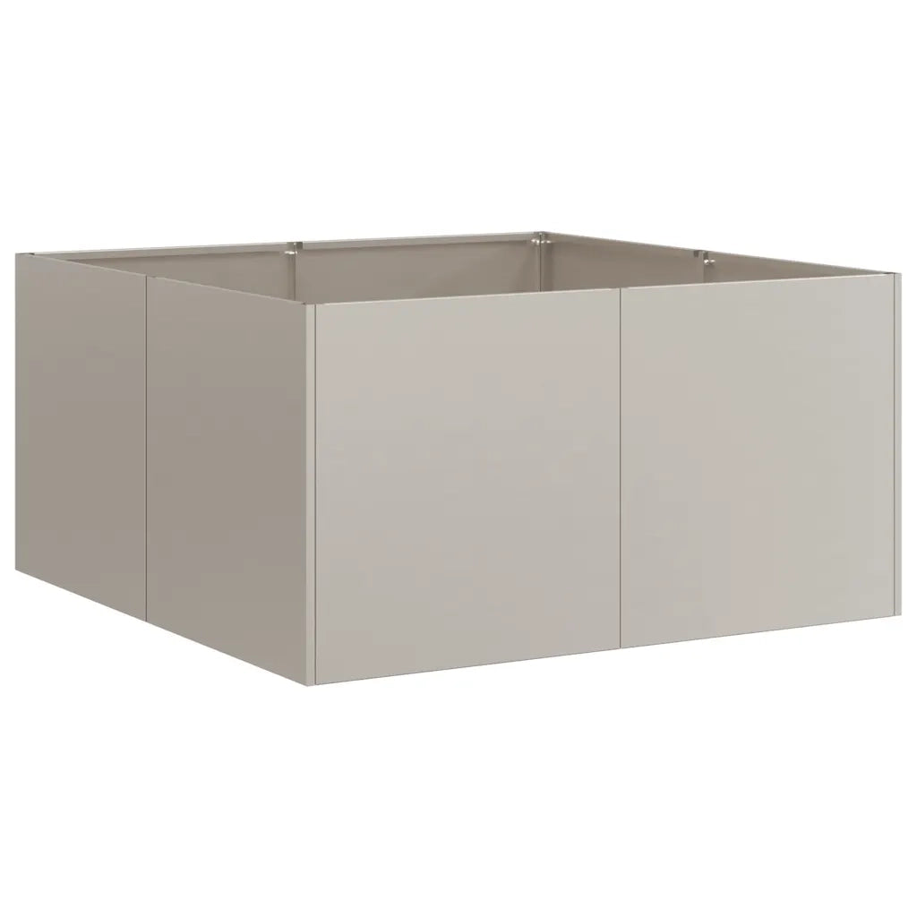 Fioriera color ruggine 80 x 80 x 40 cm in acciaio inox resistente dal design elegante e contemporaneo 02_0051528