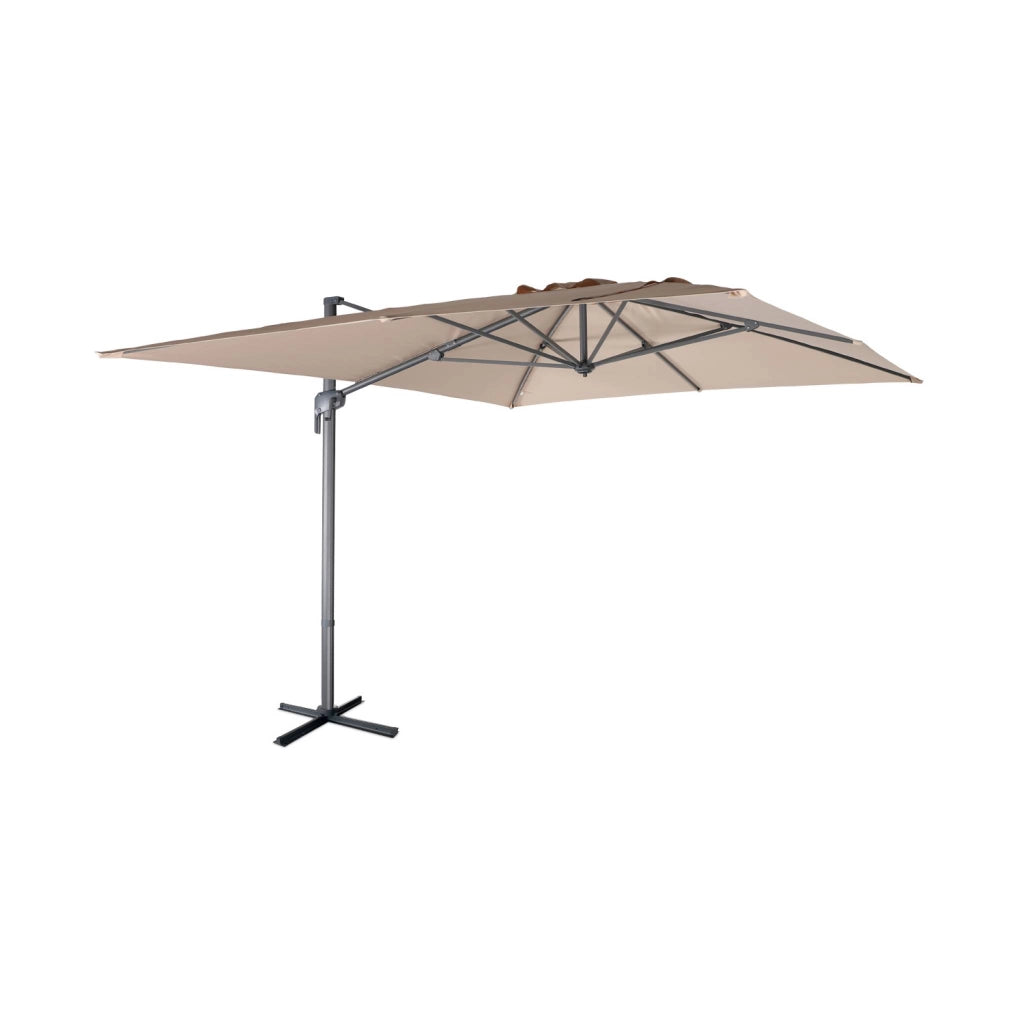 Ombrellone rettangolare decentrato, 3x4m, beige