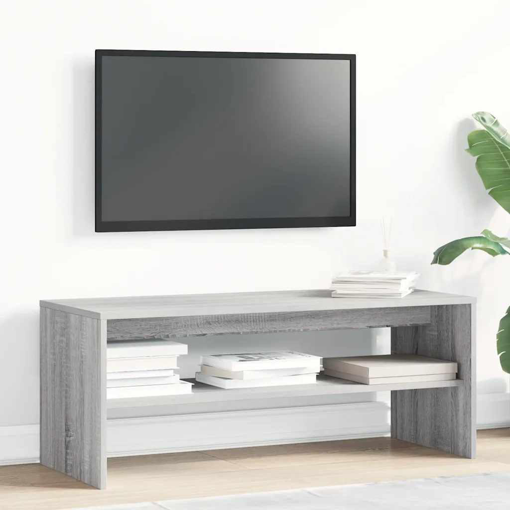 Mobile Porta TV Grigio Sonoma 100x40x40 cm in Legno Multistrato