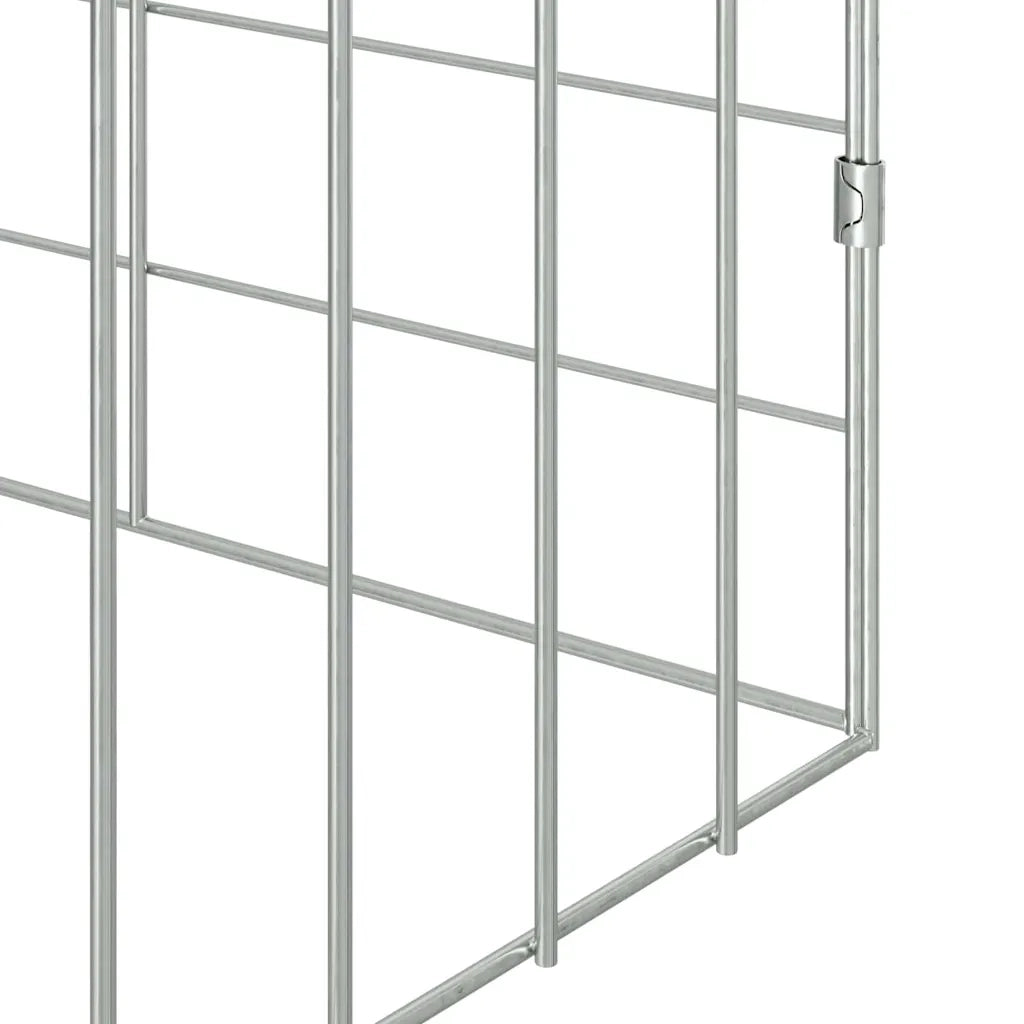 Gabbia per Conigli Argento 600 x 78 x 78 cm Acciaio zincato