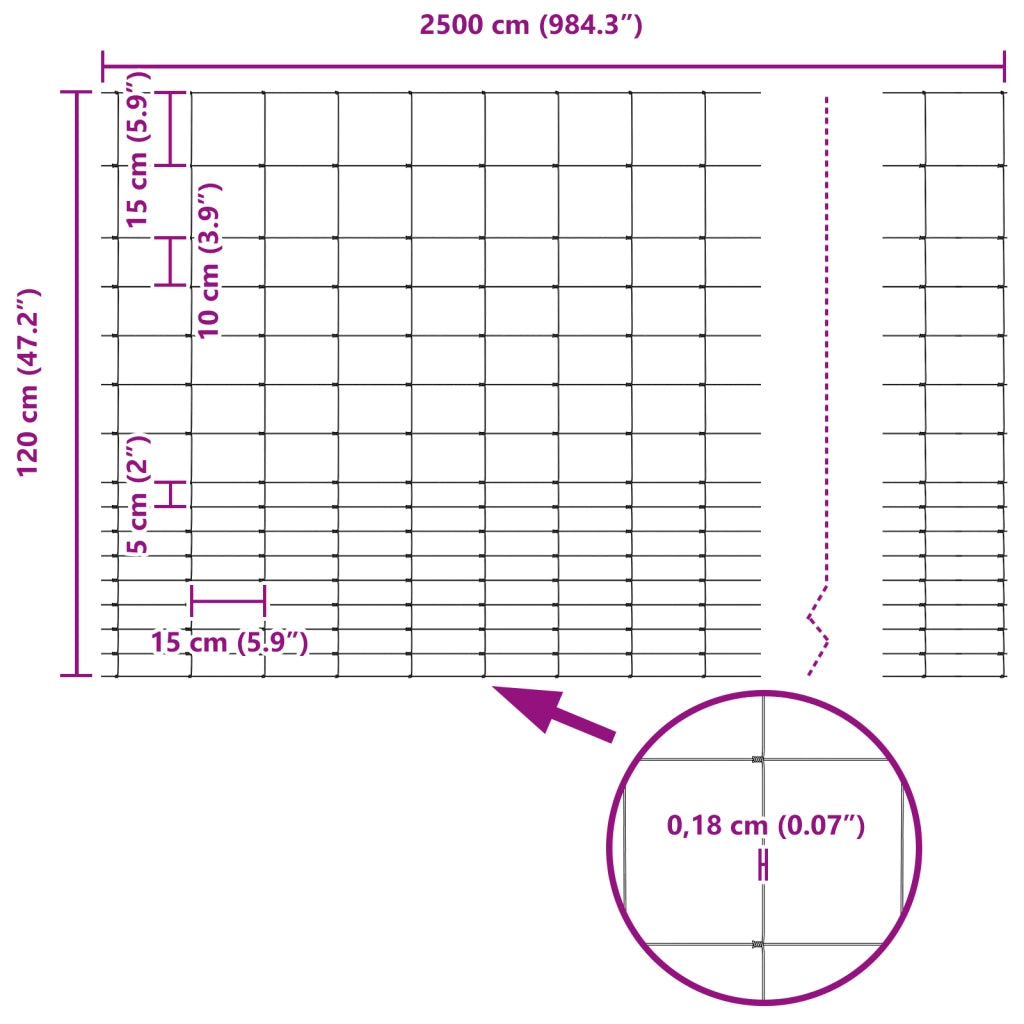 Recinzione da Campo 1,2x25 m Acciaio Zincato