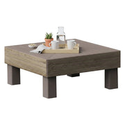 Ionia, Tavolino da Esterno 4 Posti, 65x65x29h cm Marrone Noce