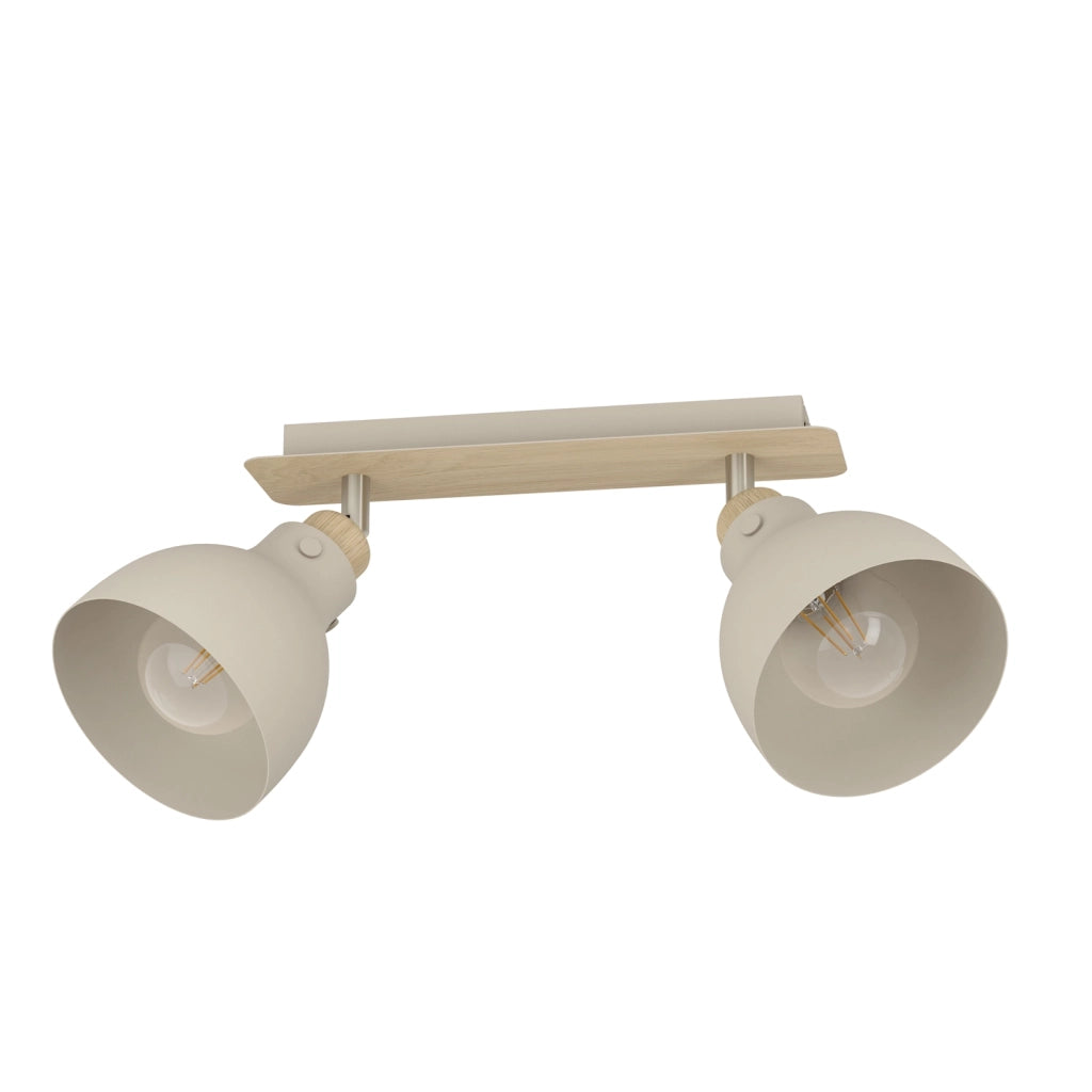 Spot Vintage Arrecife In Acciaio Marrone 2 Luci E27 28W Ip20
