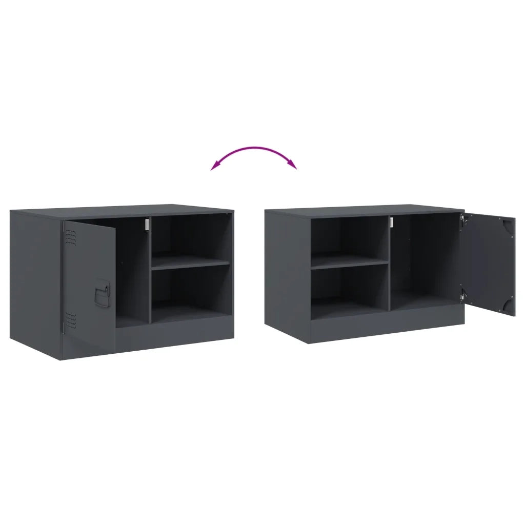 Mobile TV | Armadietto TV | Mobile Porta TV Antracite 67x39x44 cm in Acciaio