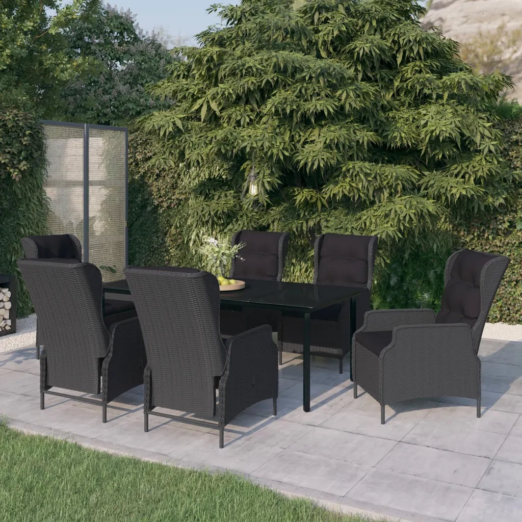 Set da Pranzo da Giardino 7 pz Grigio Scuro 3099641