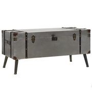 Tavolino da CaffÃ¨ in MDF e Alluminio 102x51x47,5 cm cod mxl 11588