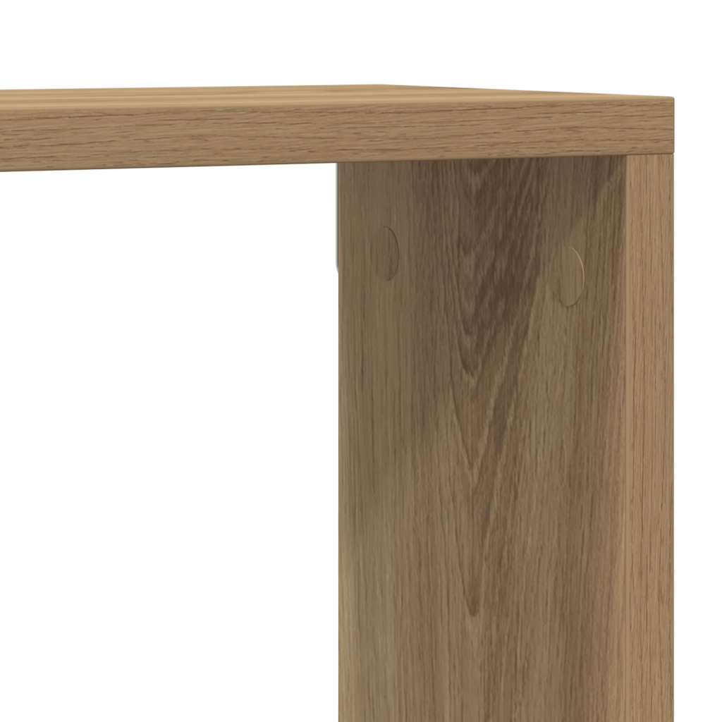 Mensole a parete  2 pezzi in rovere artigianale 80x15x26 cm in legno ingegnerizzato