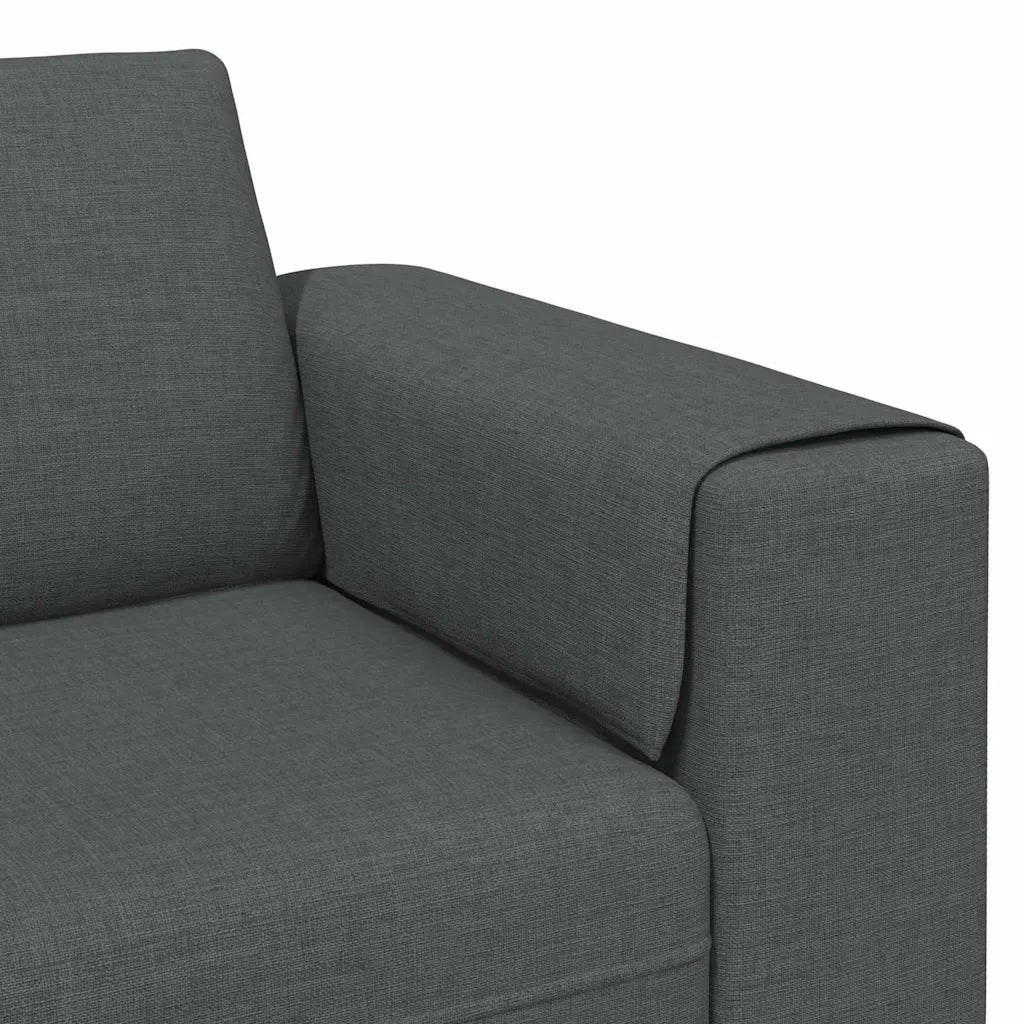 Divano per Soggiorno Grigio scuro 250 x 77 x 76 cm Poliestere 3335082