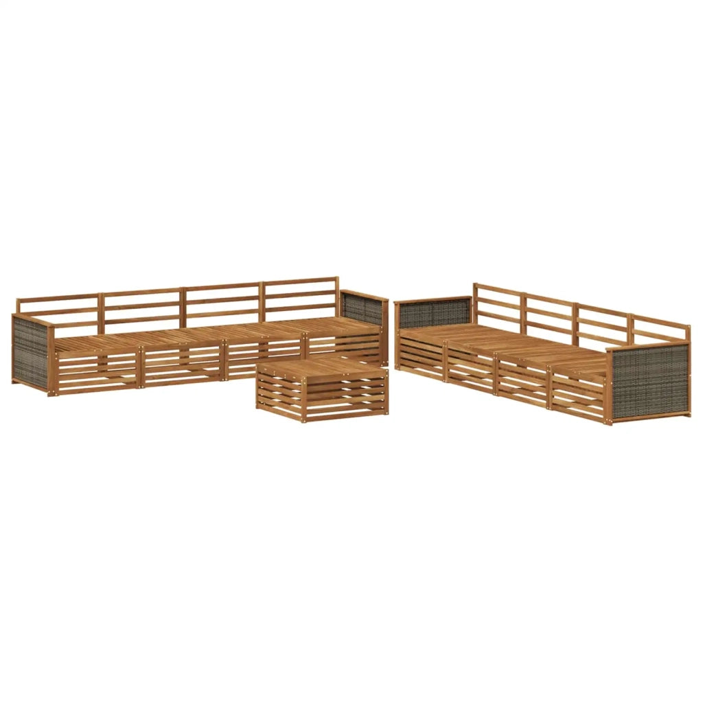 Set di divani da esterno 9 pcs Naturale 3383167