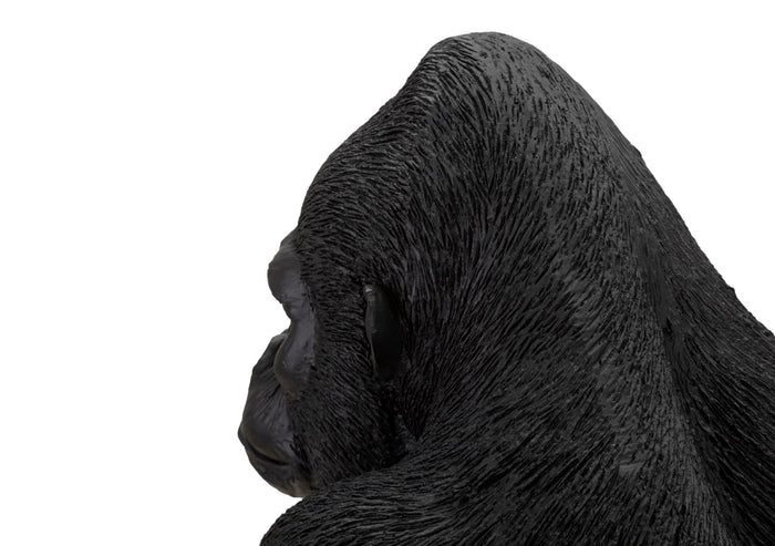 Statua Gorilla 35x37,5x21,5 cm in Poliresina Nero