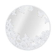 Specchio con Cornice VKH491, Bianco, Metallo, 62,5x2,3x62,5 cm