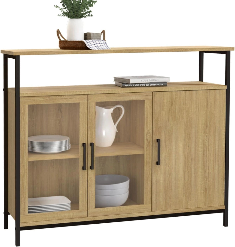 DETROIT Credenza a 2 ante da 100 cm con armadi dal design industriale