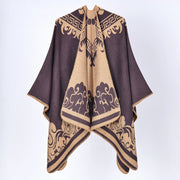 Nuovo scialle/sciarpa/scialle double-face in cashmere jacquard