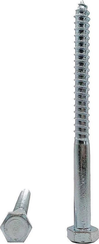Viti a croce di sei punte in acciaio verniciato - 18 pezzi - DIN 571 - M12 x 140 mm