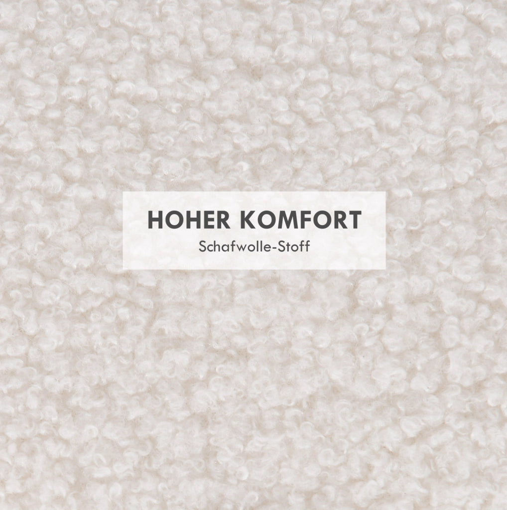 Pouf contenitore rotondo bianco con coperchio ribaltabile, Ø56 cm