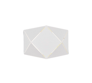 Applique Led Parete Interno Metallo Bianco Tagli Laser Rombi Zandor GD Trio