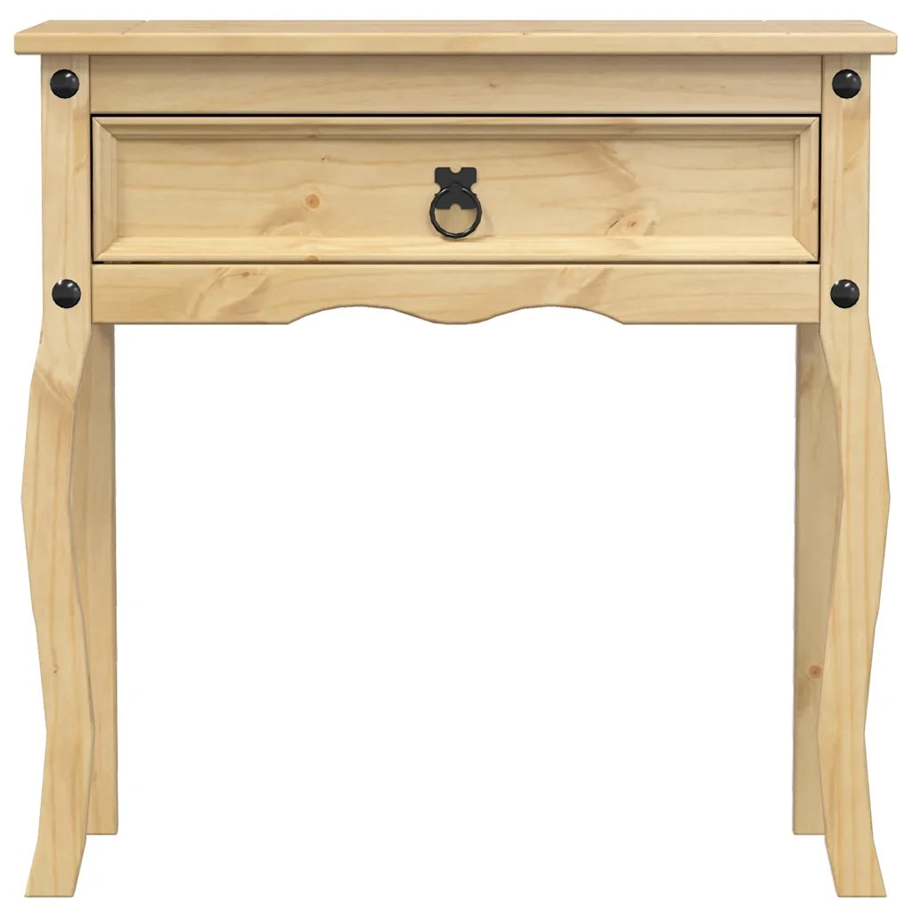 Tavolino Consolle Corona 73x35x73 cm in Legno Massello di Pino