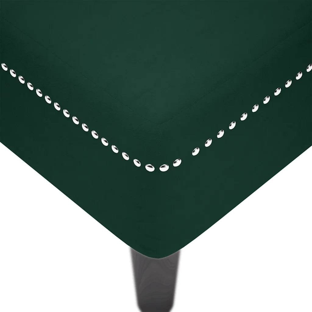 Sdraio con Cuscino e Bracciolo Destro in Velluto Verde Scuro 4009774