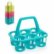 Trade Shop - Cestello Cestino Portabottiglie Bottiglie 6 Posti In Plastica Colorato -