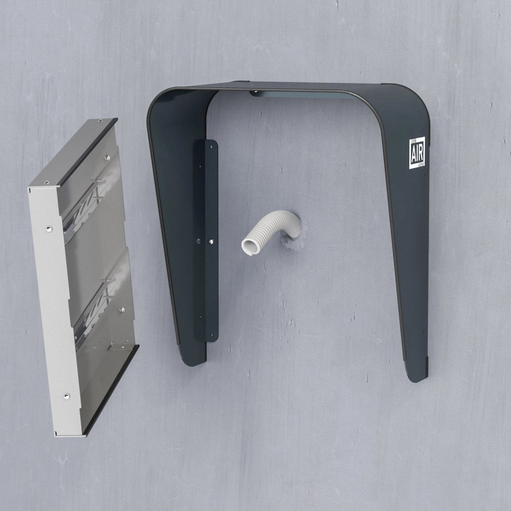 Copertura per Stazioni di Carica Auto Elettriche 50x67x30 cm in Alluminio Wallbox Cover Plus Bianco/Silver