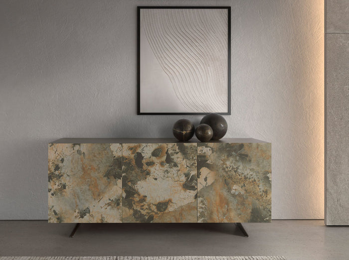 Credenza in legno tortora metallizzato