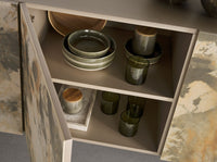 Credenza in legno tortora metallizzato