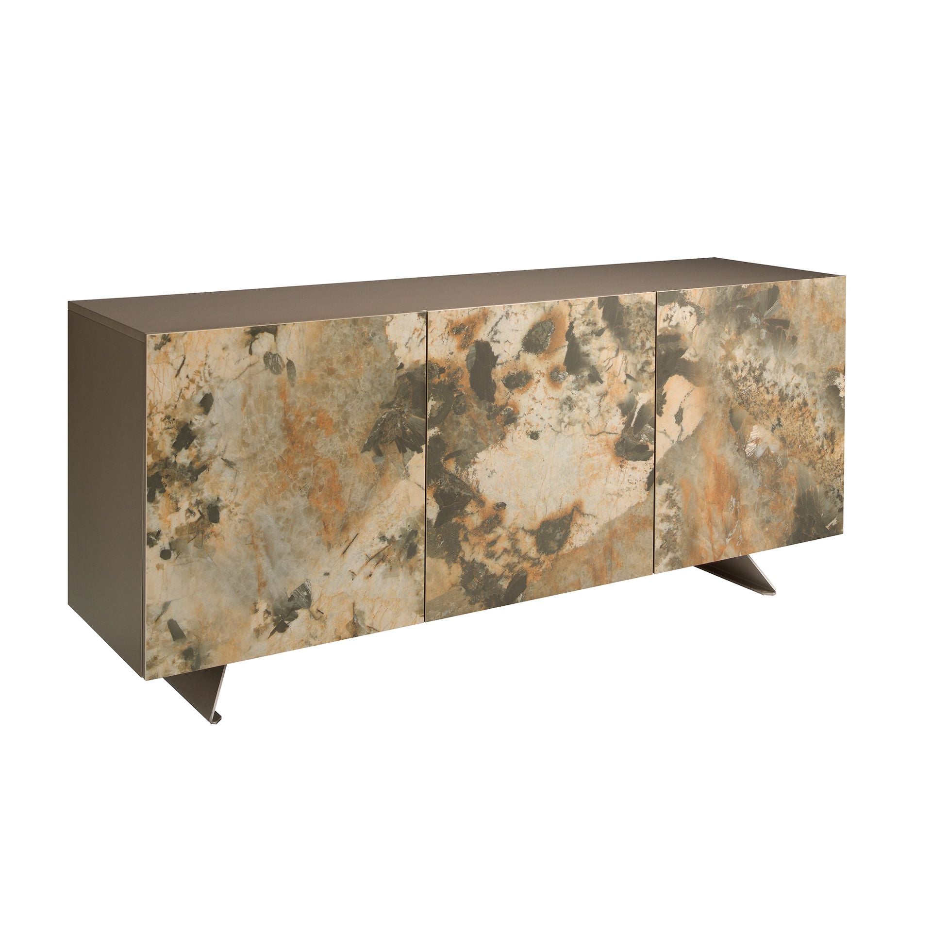 Credenza in legno tortora metallizzato