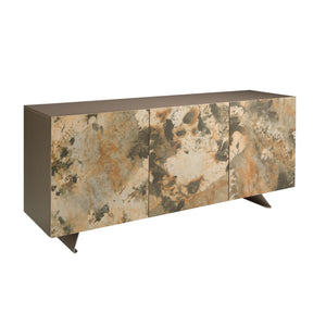 Credenza in legno tortora metallizzato